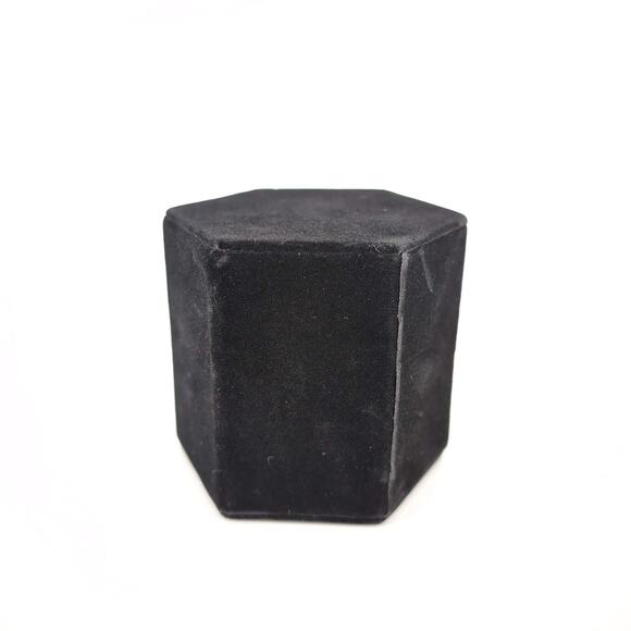 Black Velvet Hexagon Jewelry Display Ring Earrings Pendant Necklace Riser  - GUC - Picture 10 of 12
